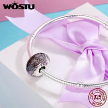 Load image into Gallery viewer, WOSTU Real 925 Sterling Silver Sparkling Murano Glass Beads Fit Original WST Charm Bracelet Jewelry Christmas Gift CQZ061