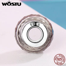 Load image into Gallery viewer, WOSTU Real 925 Sterling Silver Sparkling Murano Glass Beads Fit Original WST Charm Bracelet Jewelry Christmas Gift CQZ061