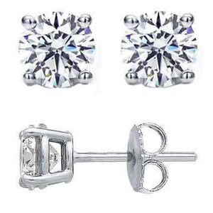 0.33 Ct Round Diamond Stud Earrings