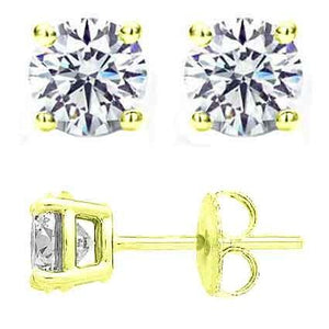 0.33 Ct Round Diamond Stud Earrings