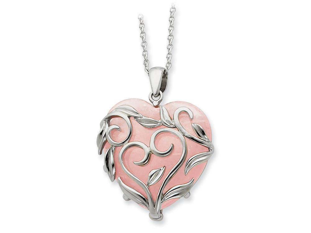 Beautiful .925 Rose Quartz Generous Heart