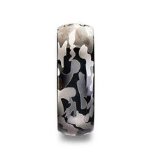 Load image into Gallery viewer, ADMIRAL Domed Tungsten Carbide Ring Black &amp; Gray Camo Pattern