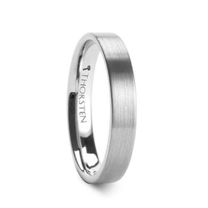 MERCURY Pipe Cut Brush Finish Tungsten Carbide Ring - 4mm
