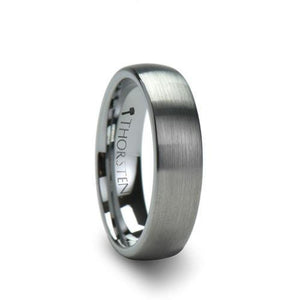 PERSEUS Brushed Finish Rounded Tungsten Carbide Ring 6mm